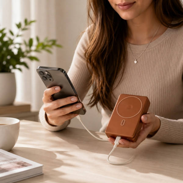 Павербанк Power bank TS-5603 з бездротовою зарядкою 10000мАч Помаранчевий