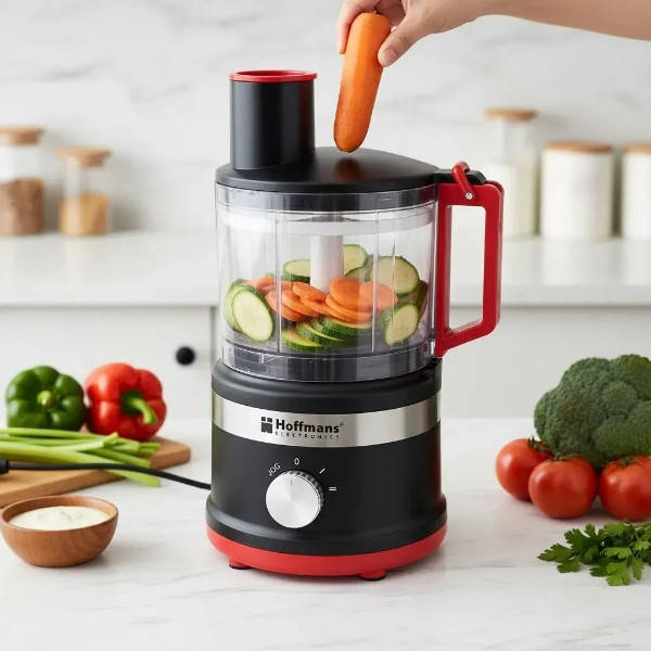 Подрібнювач кухонний електричний Hoffmans HM-2076 2,5L 1000W Чорний