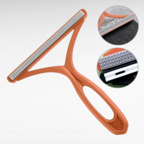 Щітка для збирання вовни з одягу та м'яких меблів багаторазова Hair scraper Помаранчева