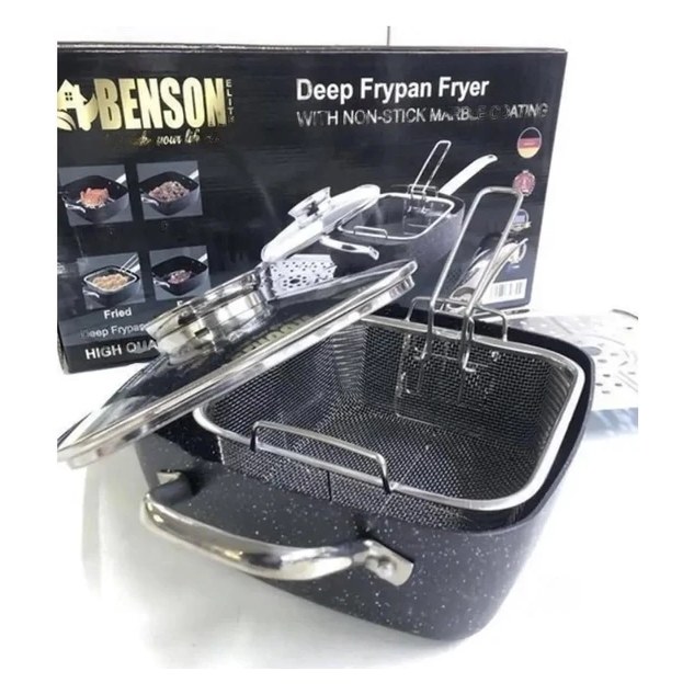 Сковорода фритюрниця з кришкою Benson BN-355 Чорна