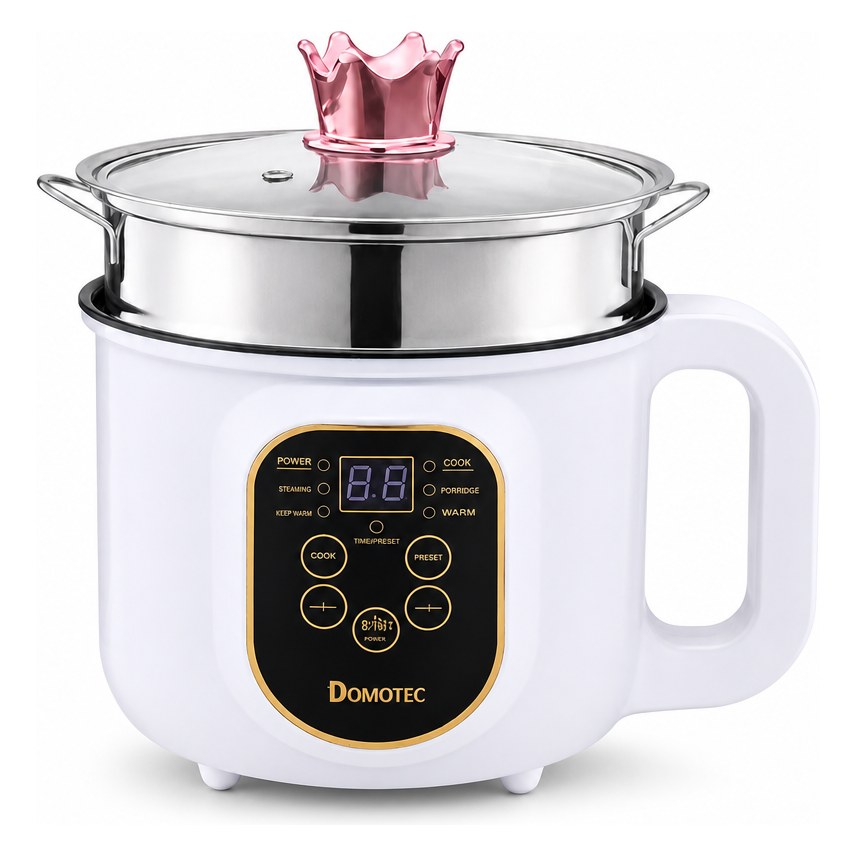 Каструля-пароварка електрична 1,8л DOMOTEC MS-7729 Біла