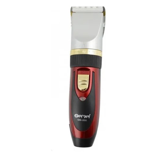 Машинка для стрижки Gemei GM-550 Чорна з червоним