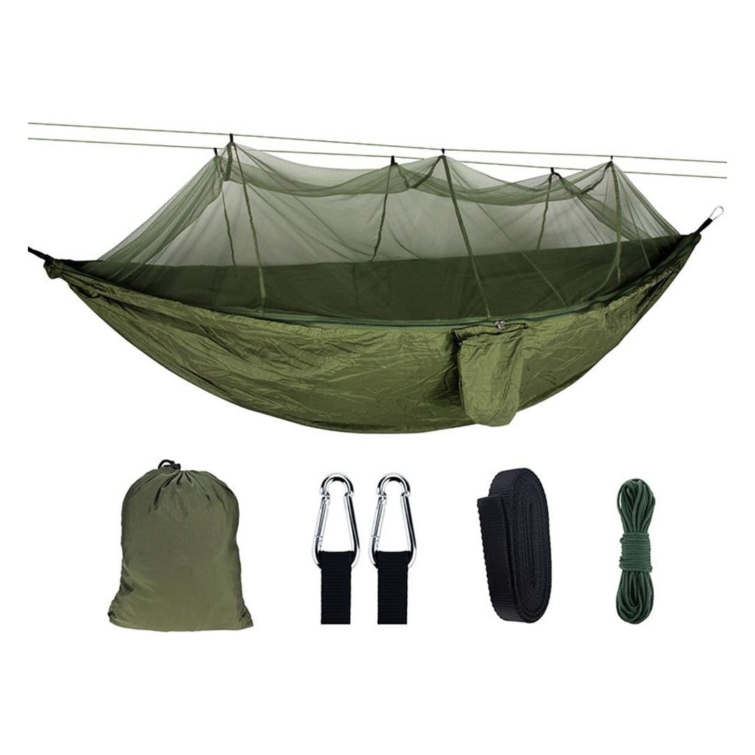 Туристичний гамак Travel hammock з москітною сіткою Хакі
